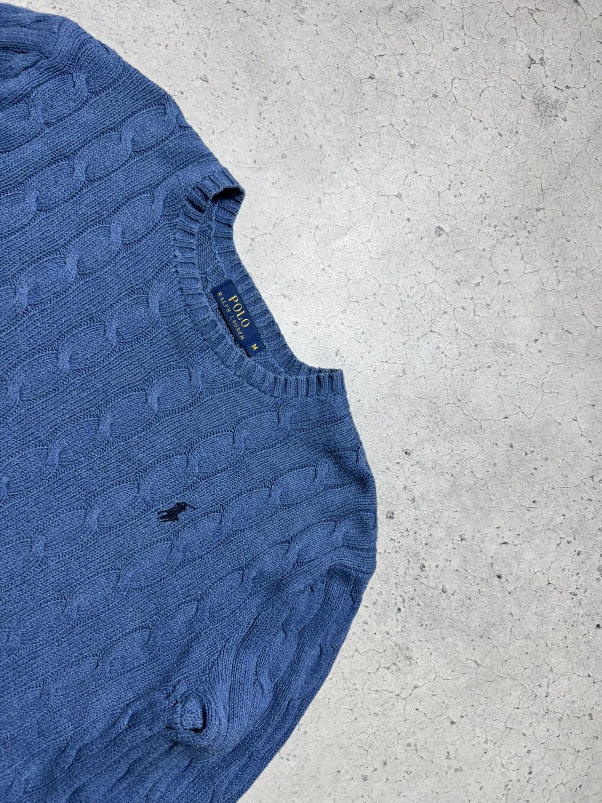 Polo Ralph Lauren Polo Ralph Lauren Blue Cable Knit Sweater Size M PRL Size US M / EU 48-50 / 2 - 5 Thumbnail