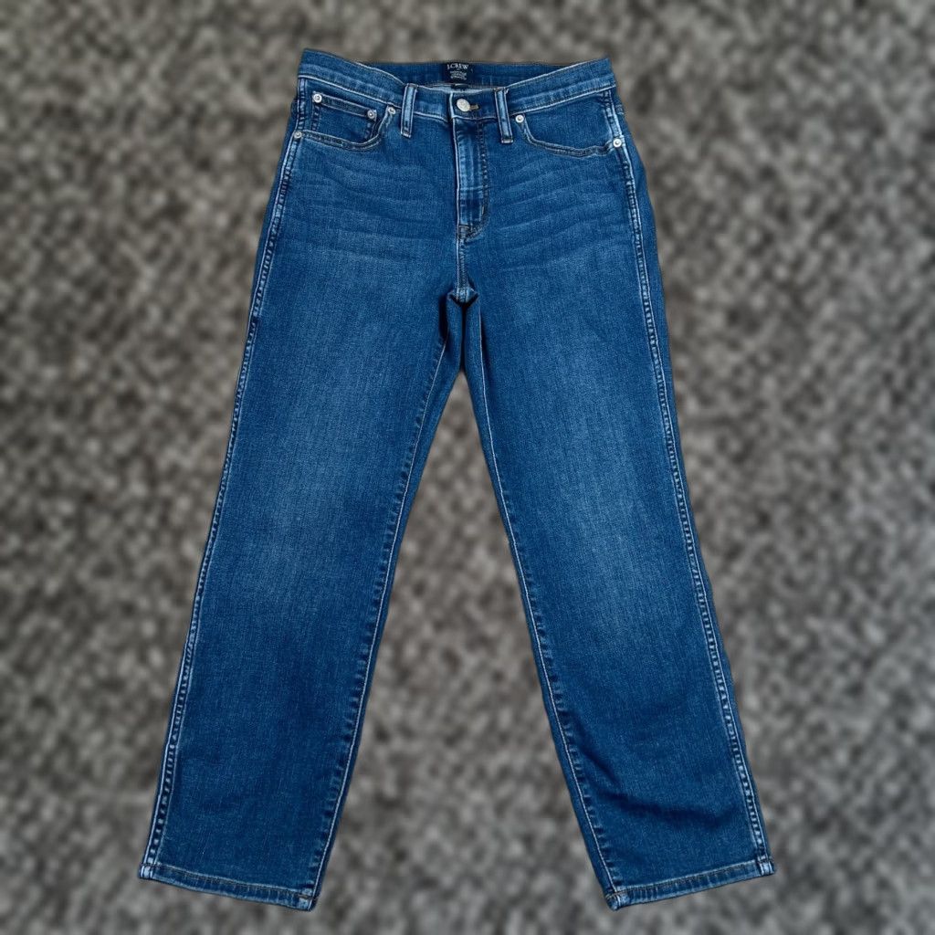 J.Crew J.Crew High Rise Vintage Straight Womens 28 Dark wash Jeans Size 30" / US 8 / IT 44 - 1 Thumbnail