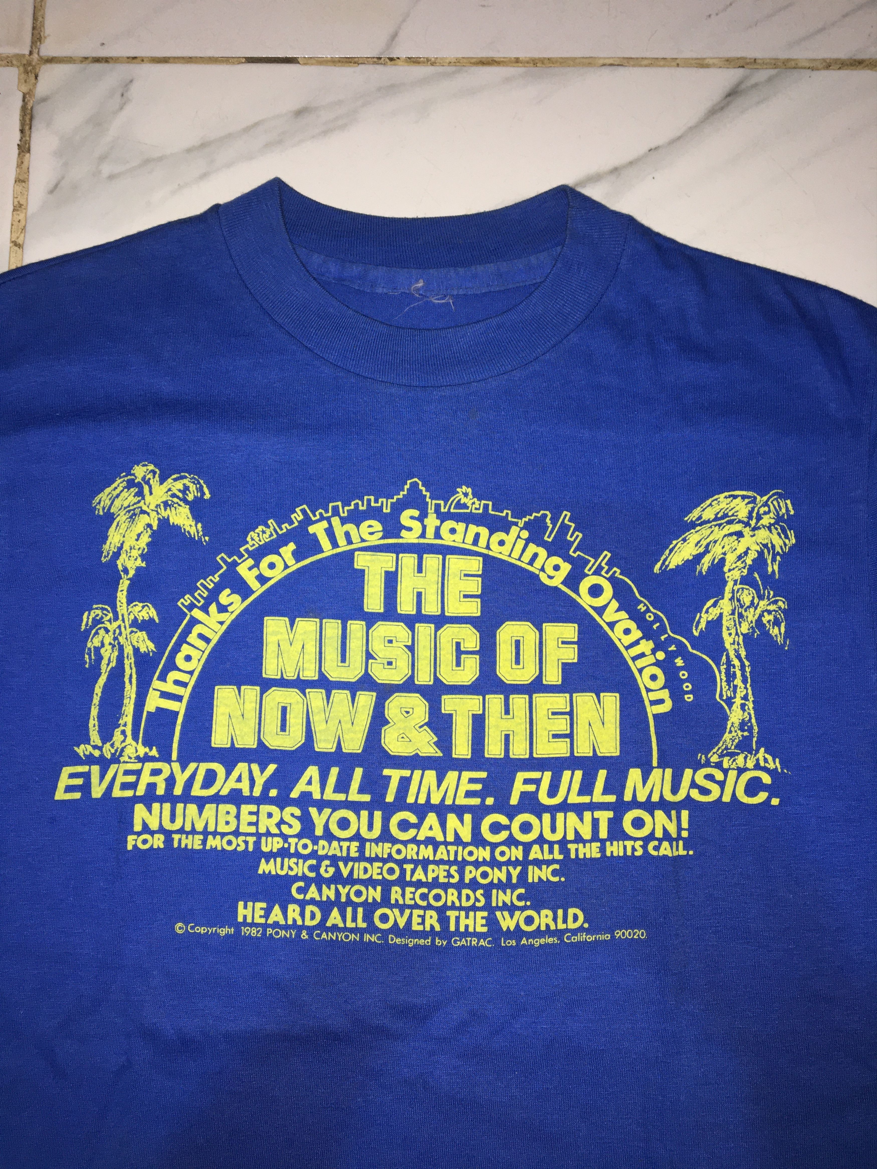 Vintage Vintage 80s PONY & CANYON The Music Of Now & Then Tshirt Size US S / EU 44-46 / 1 - 2 Thumbnail