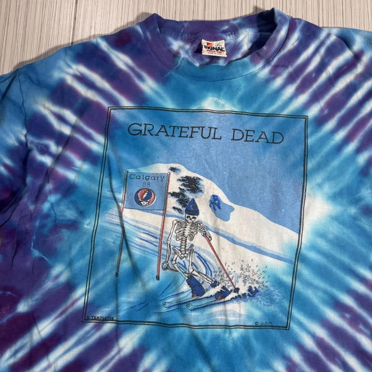 Signal Sport Vintage Grateful Dead '88 Calgary Olympics Ski T Shirt Large Size US L / EU 52-54 / 3 - 3 Thumbnail