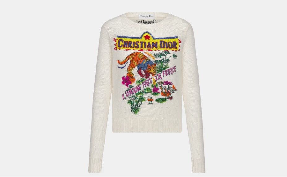 Dior o1w1db10824 Cashmere Sweater in White Size M / US 6-8 / IT 42-44 - 1 Thumbnail