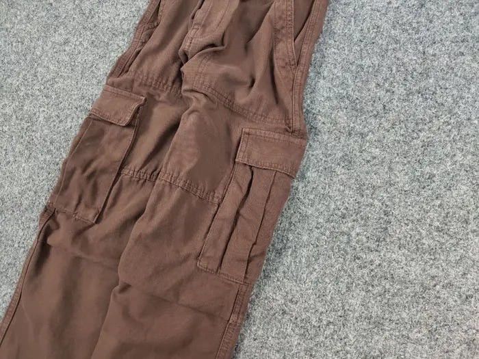 Japanese Brand Vintage 90s Japanese Brown Cargo canvas Pants Y2K Hype Style Size US 30 / EU 46 - 5 Thumbnail