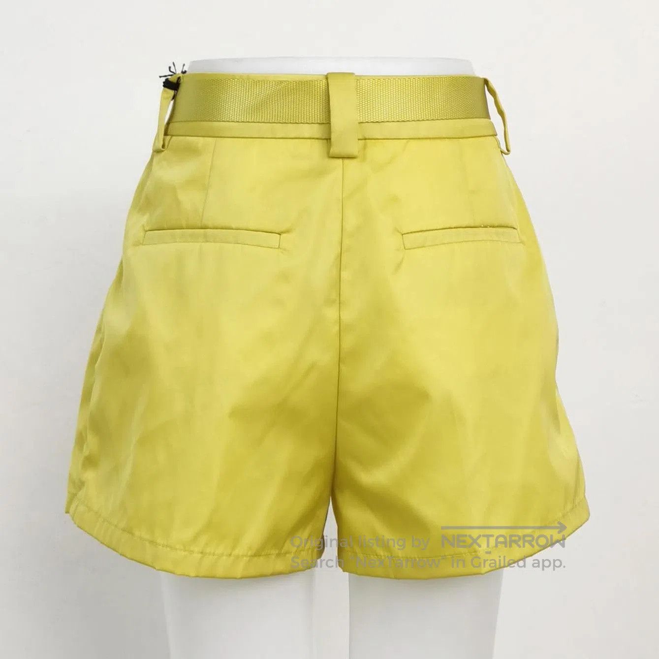 Prada Prada Yellow Belted Shorts with Pouch . Size 37" - 2 Thumbnail