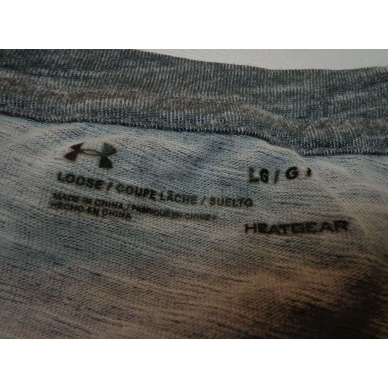 Under Armour Under Armour Men's Gray Heat Gear Short Sleeve Size Large Loose Fit T-Shirt Sports Activewear Running Gym Training Mens Size US 33 - 4 Thumbnail
