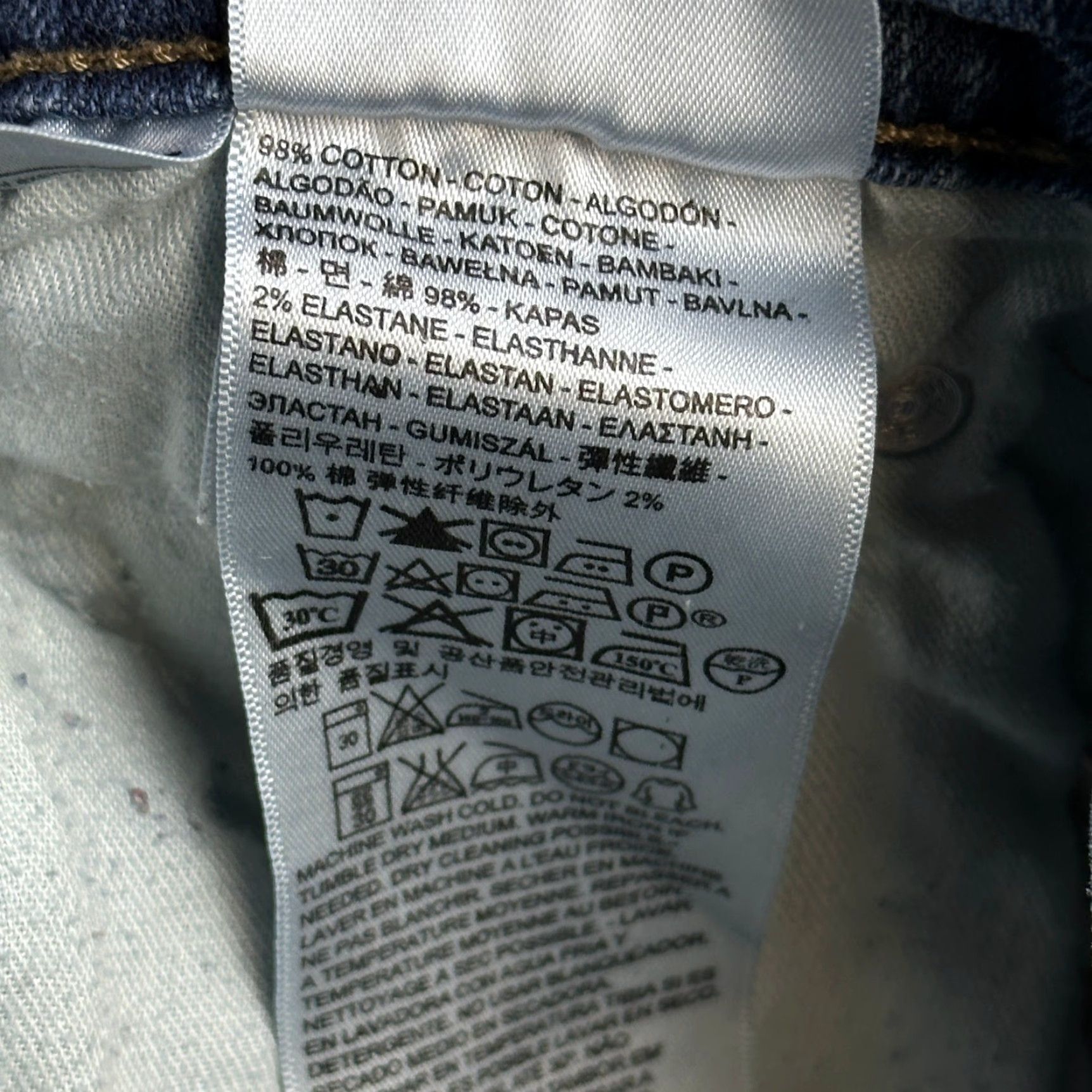 Levi's Levi's 514 Jeans Mens 34x34 Blue Dark Wash Denim Straight Fit Stretch Casual Size US 34 / EU 50 - 7 Thumbnail