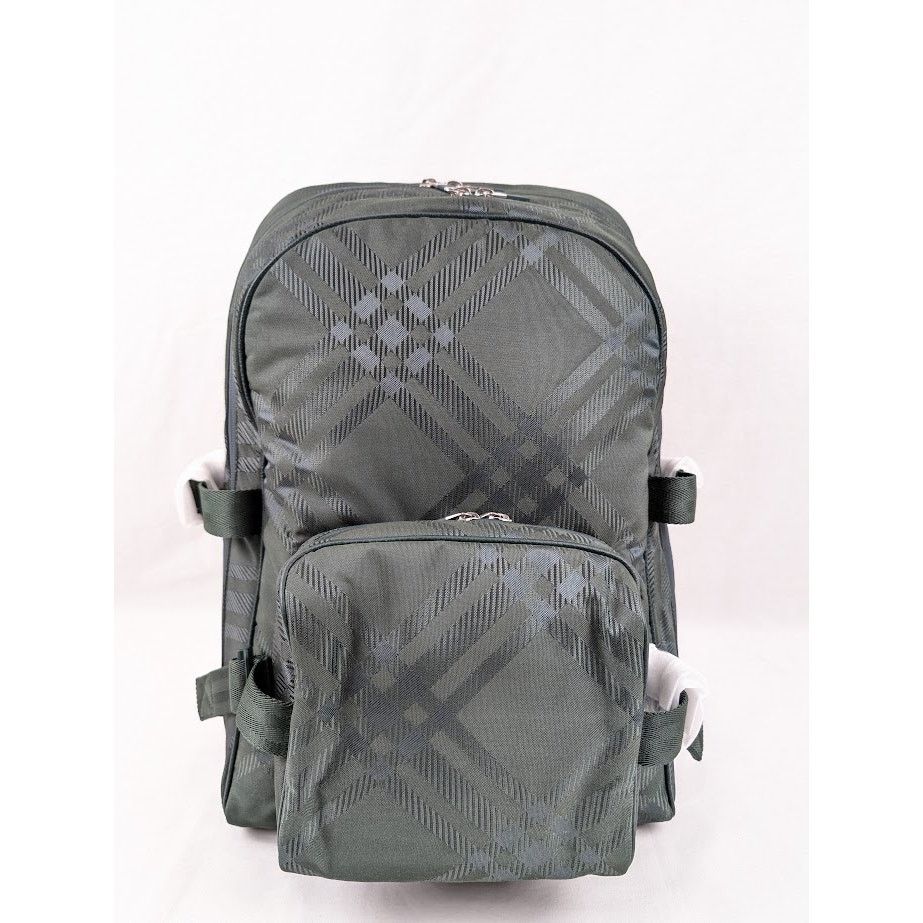 Burberry o1rshd1 Size : OS / Nylon Check Jacquard Backpack in Vine Size ONE SIZE - 2 Thumbnail