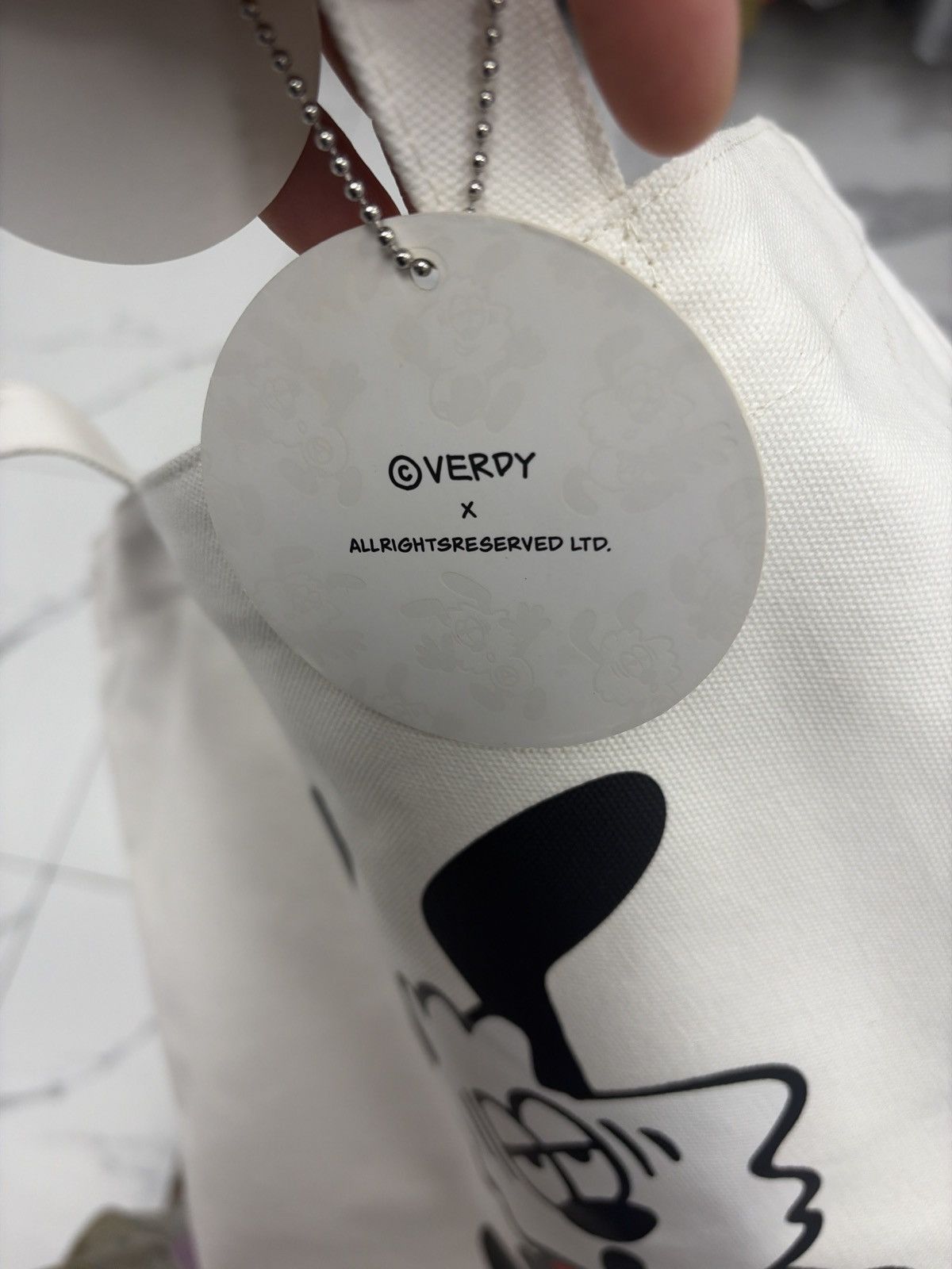 Girls Don't Cry Girls Don’t Cry Verdy Tote Bag "White" Size ONE SIZE - 4 Thumbnail