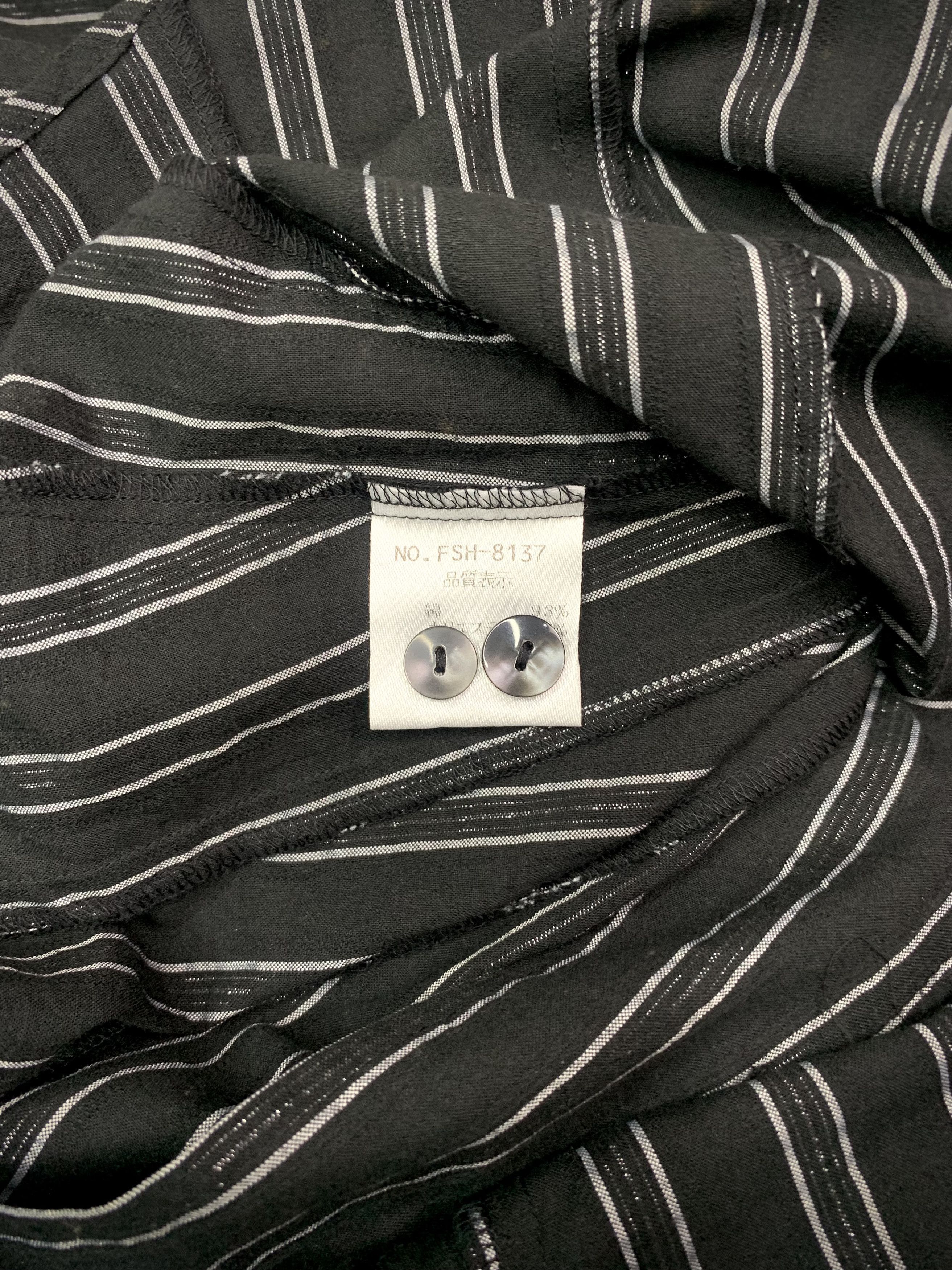 Tornado Mart Y2K Tornado Mart Asymmetric Pinstripe Button Up Cyber Size S / US 4 / IT 40 - 6 Thumbnail
