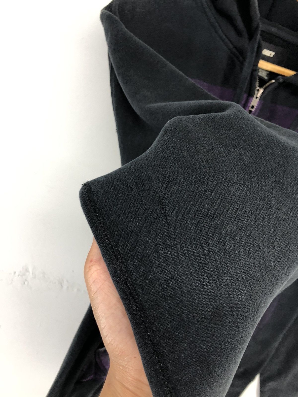 Vintage Obey Big Print Faded Black Hoodie Sweatshirts Hoodies