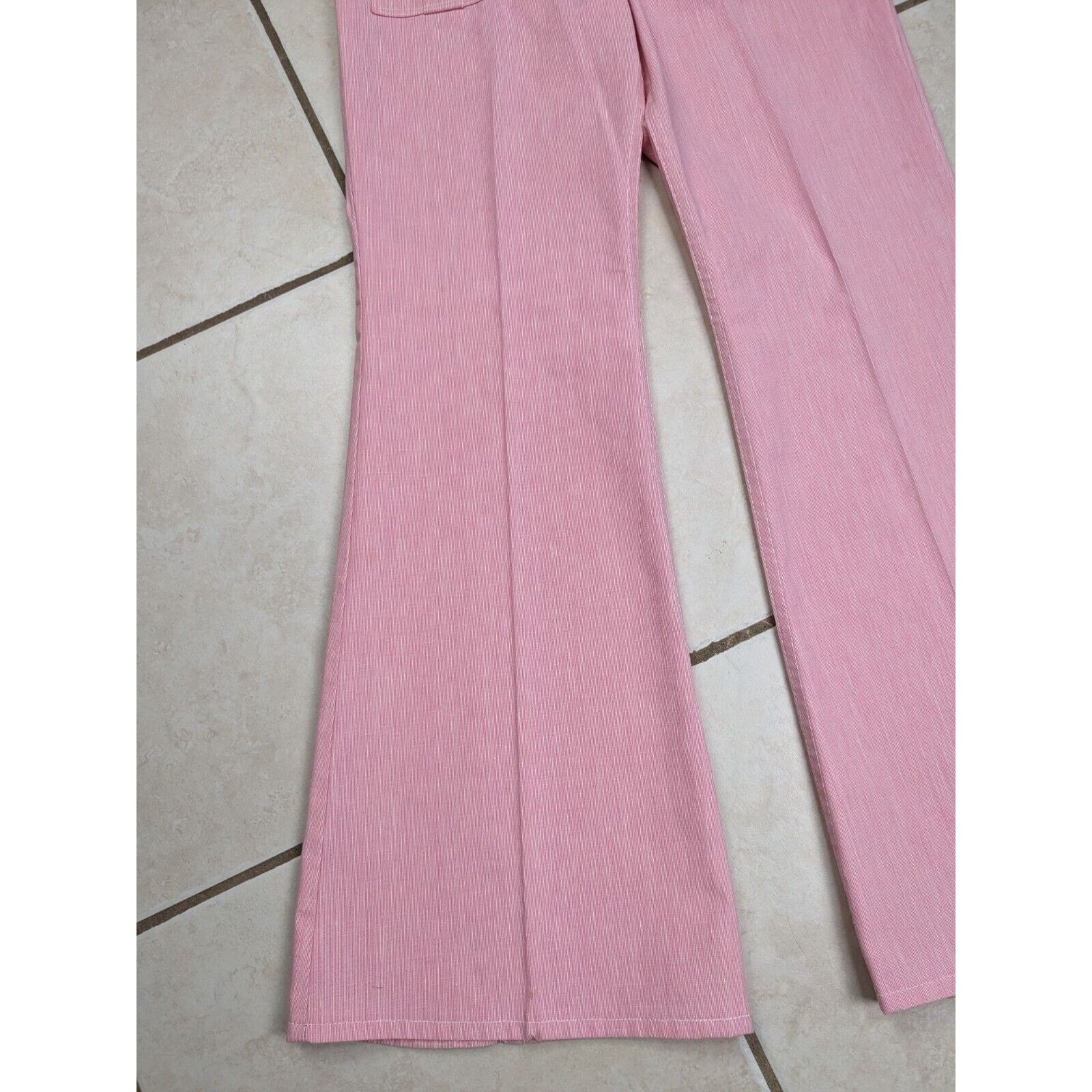 Wrangler Vtg 70s Wrangler Bell Bottom Flare Jeans Juniors 13 Pink USA Size 32" / US 10 / IT 46 - 5 Thumbnail