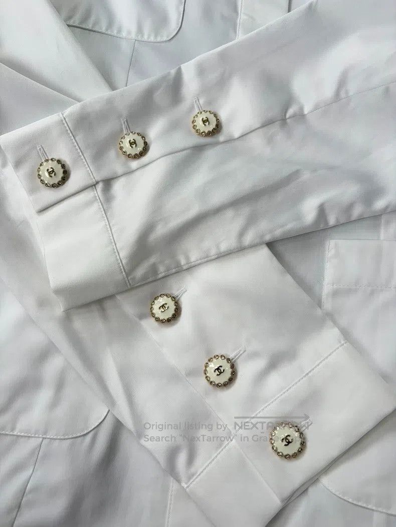 Chanel Chanel White four-pocket shirt Size XS / US 0-2 / IT 36-38 - 4 Thumbnail