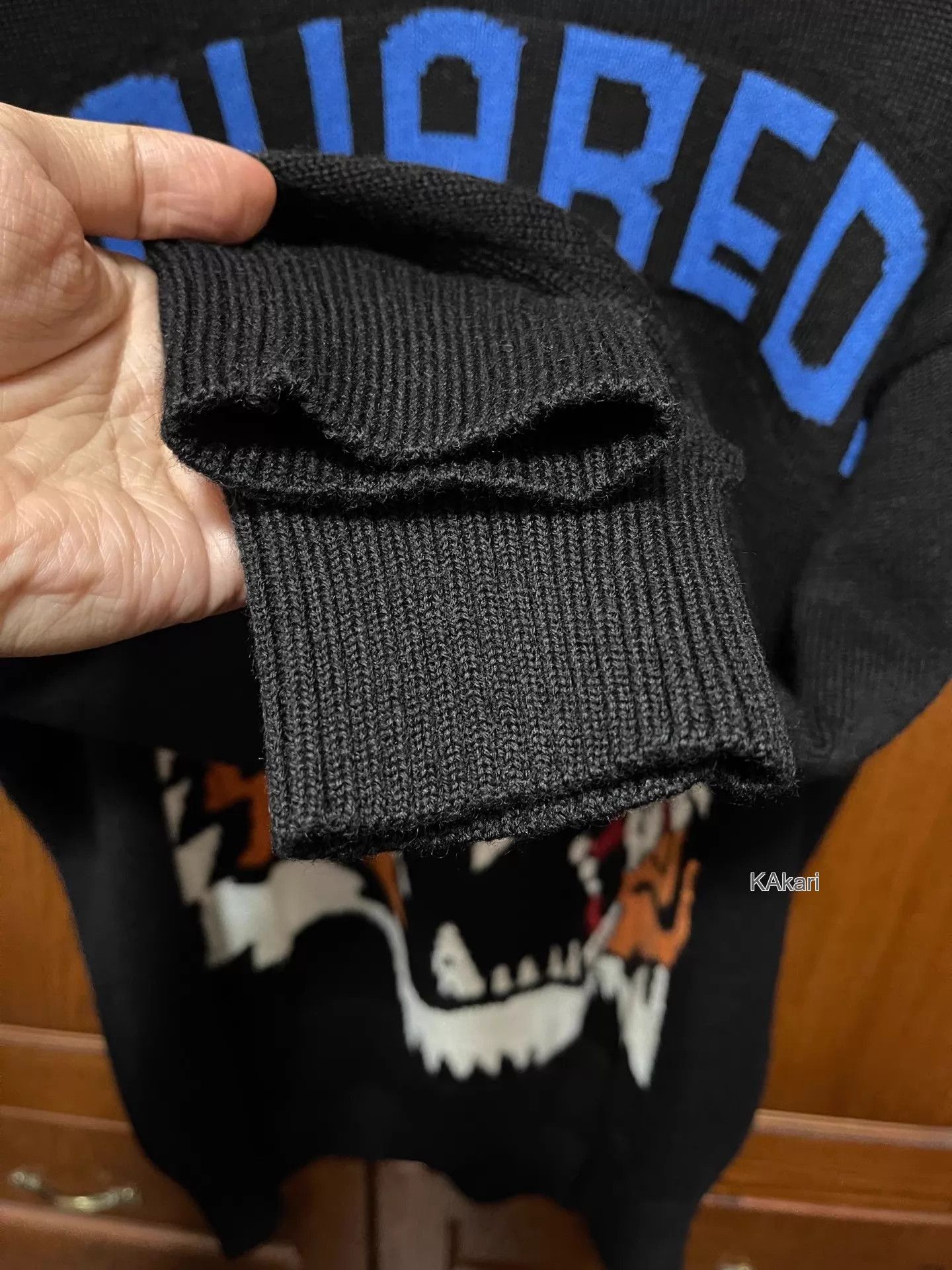 Dsquared2 Black Graphic Knit Sweater Size US XXS / EU 40 - 7 Thumbnail