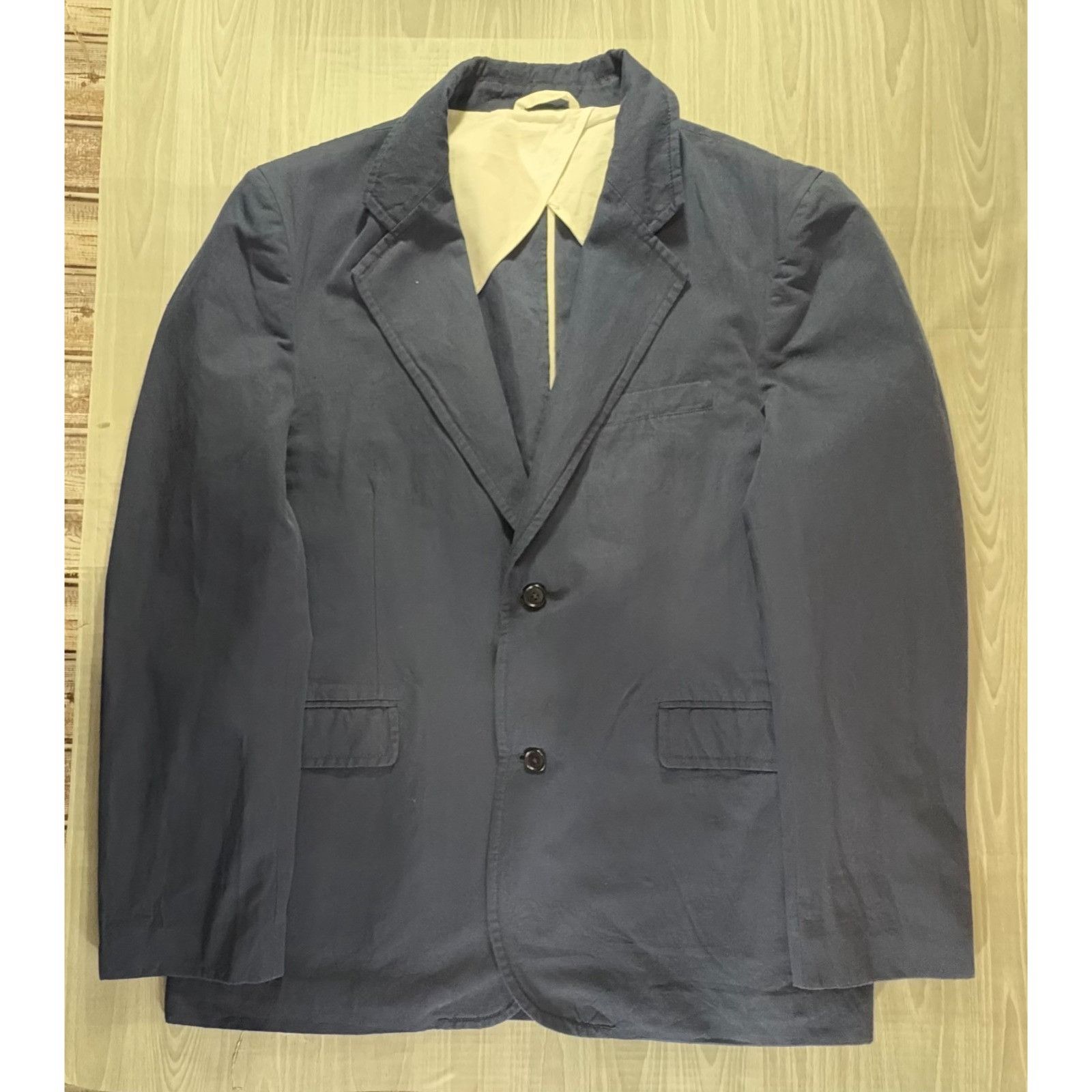 Alex Mill Alex Mill Cooper Cotton Linen blazer jacket sz 2XL color Nav Size 46R - 6 Thumbnail