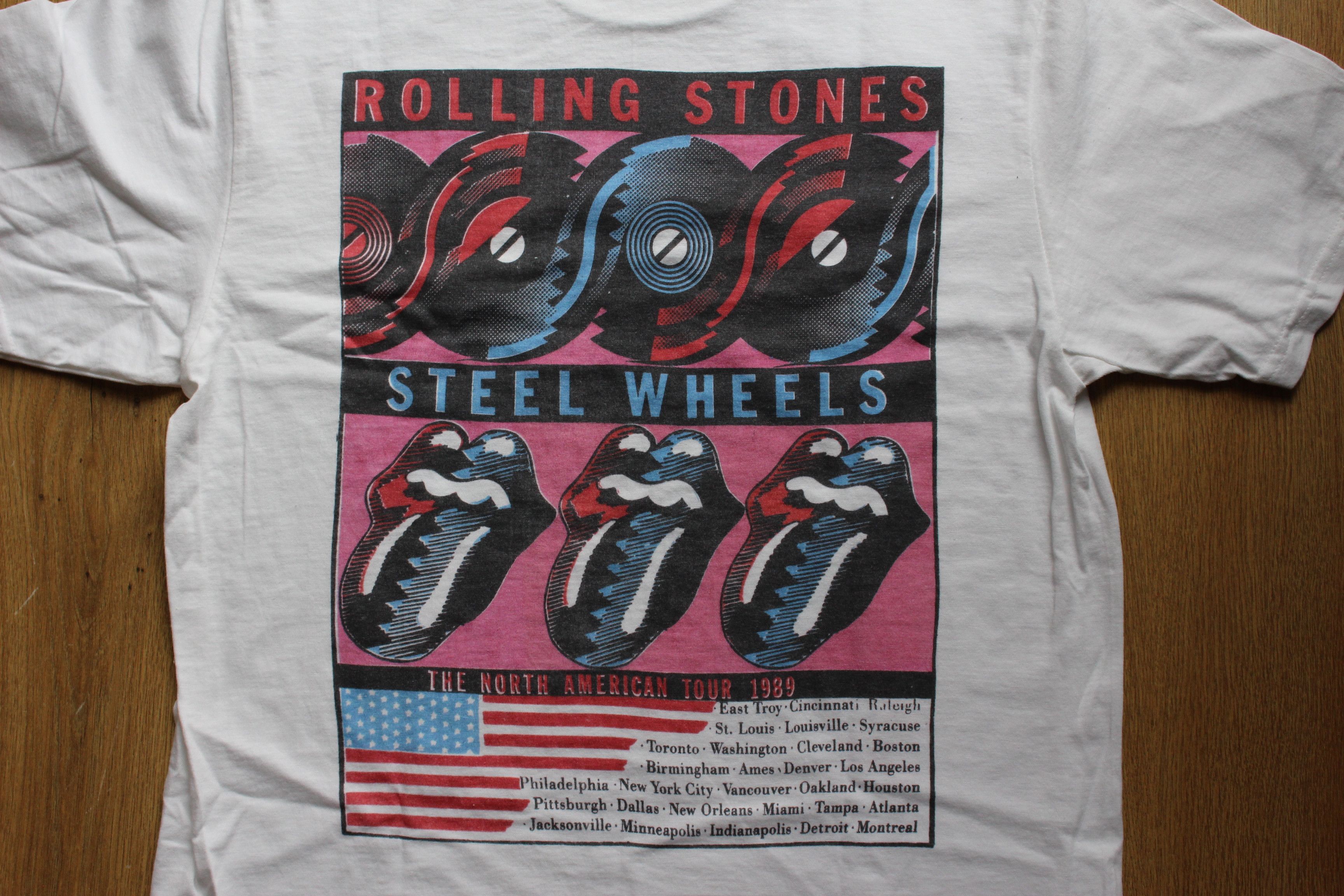 Band Tees × The Rolling Stones FREE SHIPPING!! - Steel Wheels Tour Tee - Harry Styles Size US S / EU 44-46 / 1 - 6 Thumbnail