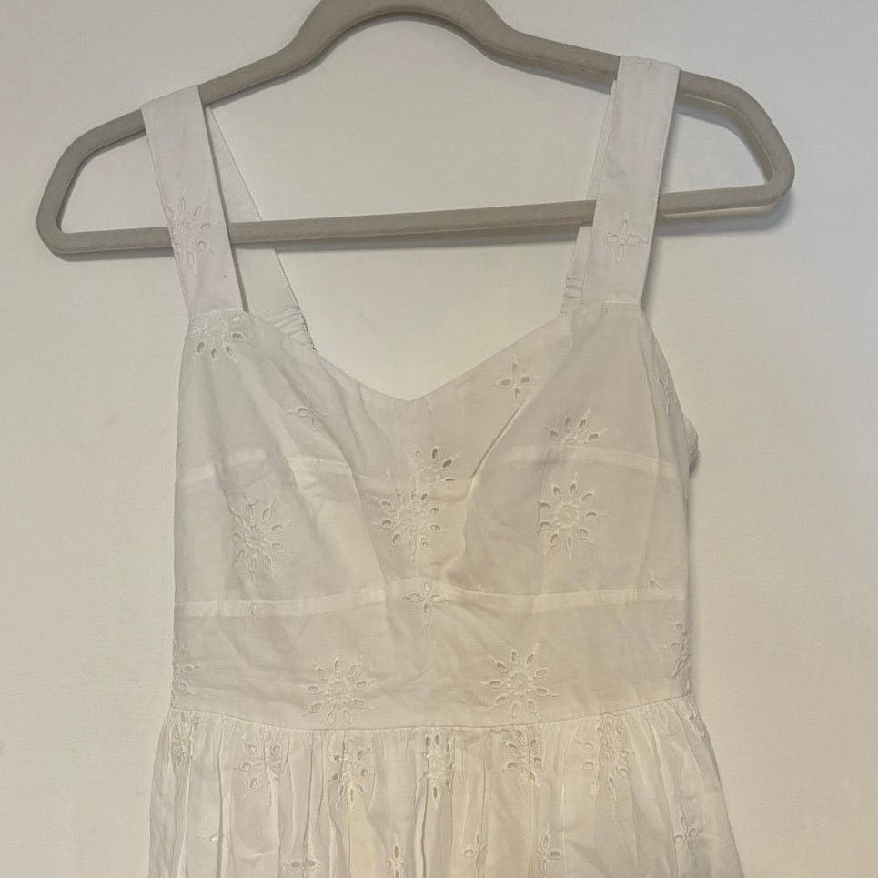 J.Crew NWT J.Crew Eyelet Midi Dress In White Size 4 Size S / US 4 / IT 40 - 5 Thumbnail