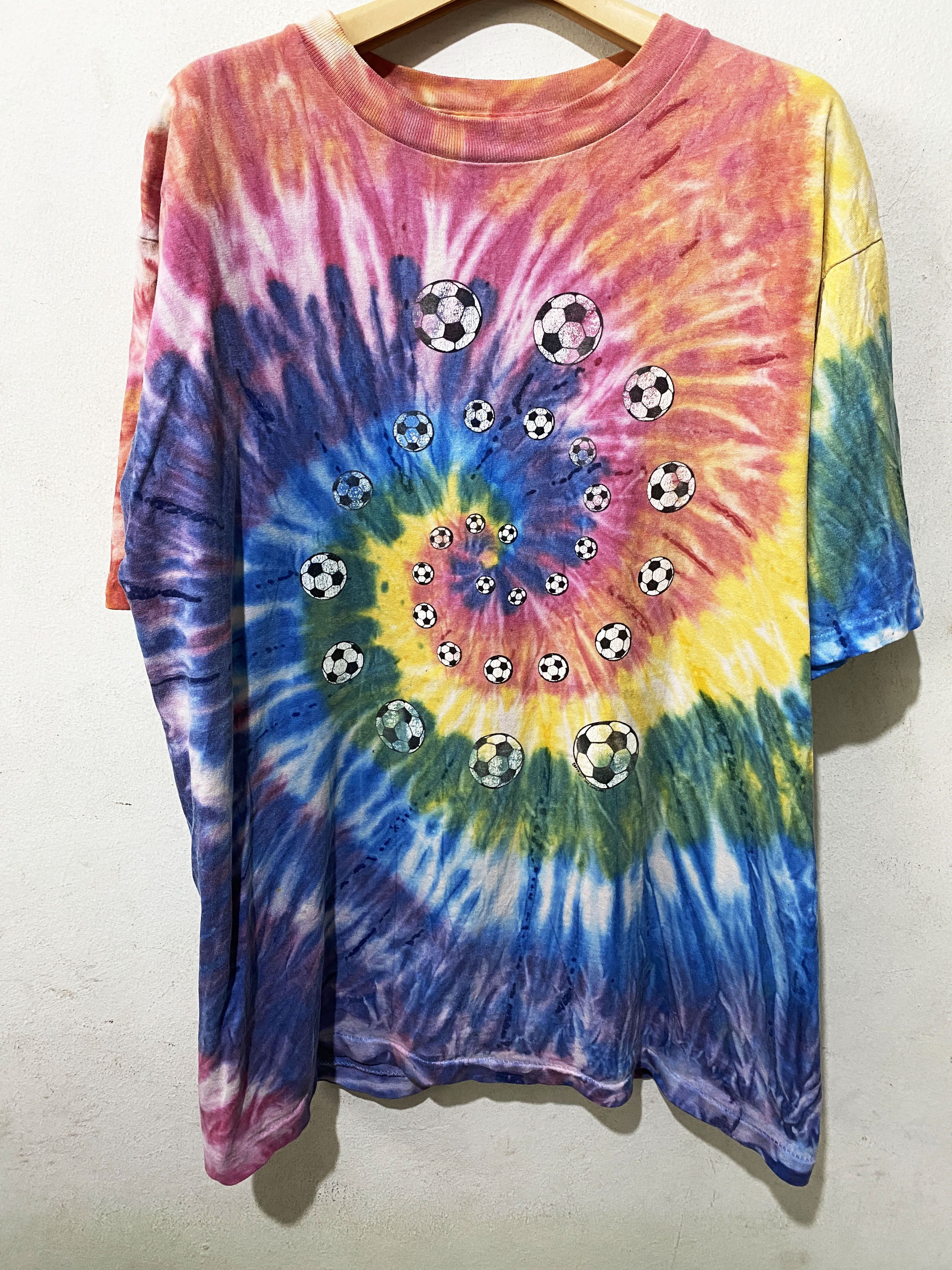 Vintage 1997 Soccer Spiral Tie dye Shirt