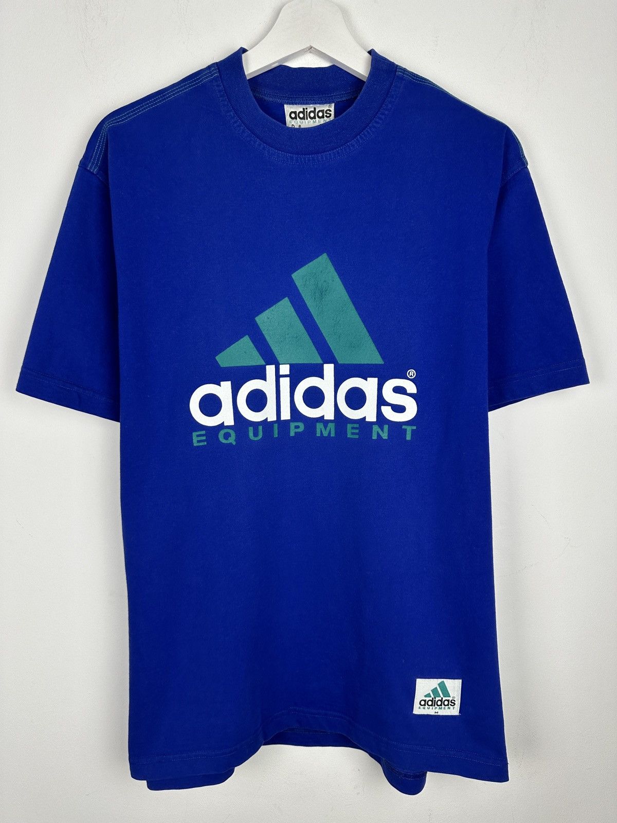 Adidas 90s Vintage Adidas Equipment Big Logo T Shirt Tee Size US M / EU 48-50 / 2 - 1 Thumbnail