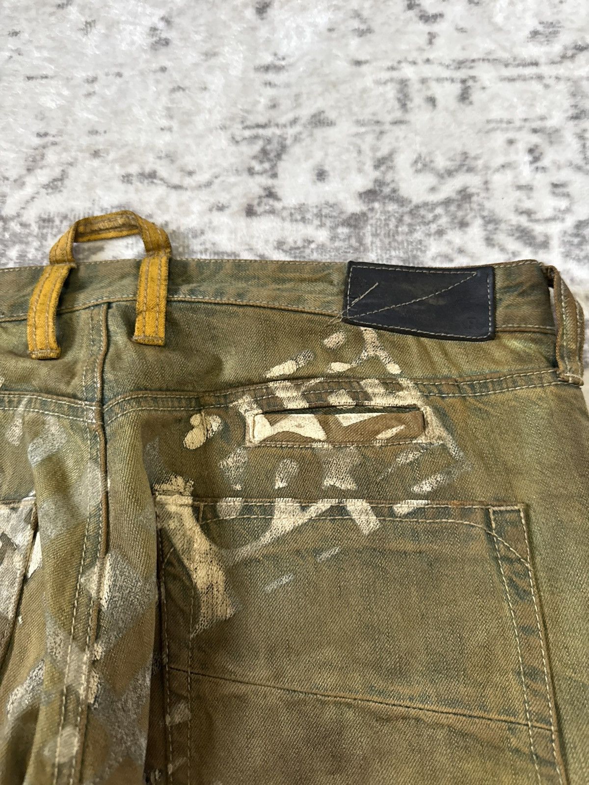 Carhartt RealBvoice Japan Mud Wash Overprint Carpenter Baggy Jeans Size US 34 / EU 50 - 11 Thumbnail