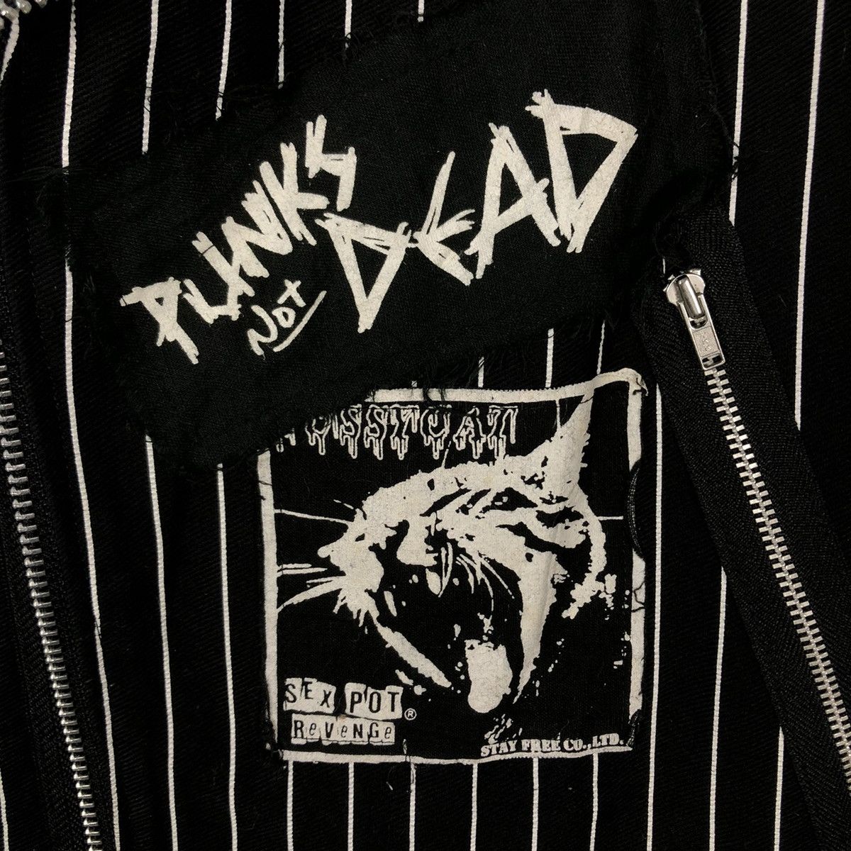 Japanese Brand BIKER TANKTOP SEX POT REVENGE FOR THE PUNK STRIPE PARACHUTE Size US M / EU 48-50 / 2 - 19 Thumbnail