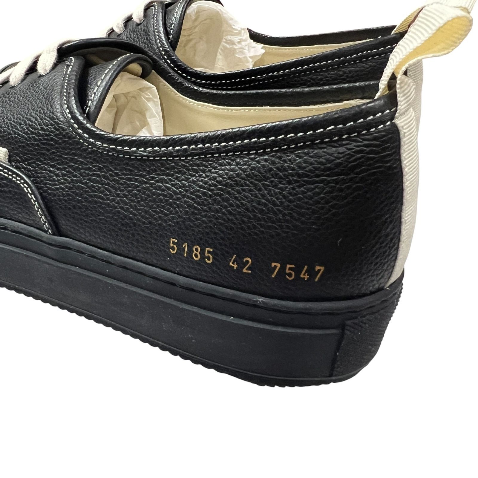 Common Projects Common Projects Four Hole Low Black Leather Sneakers EU42 Size US 9 / EU 42 - 5 Thumbnail