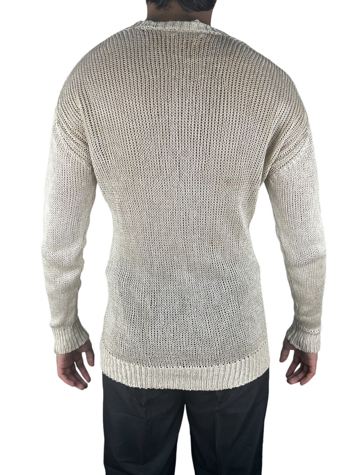 Comme des Garcons 1990 Comme Des Garçons Silk/ Linen Mesh Knit Sweater Size US M / EU 48-50 / 2 - 14 Thumbnail