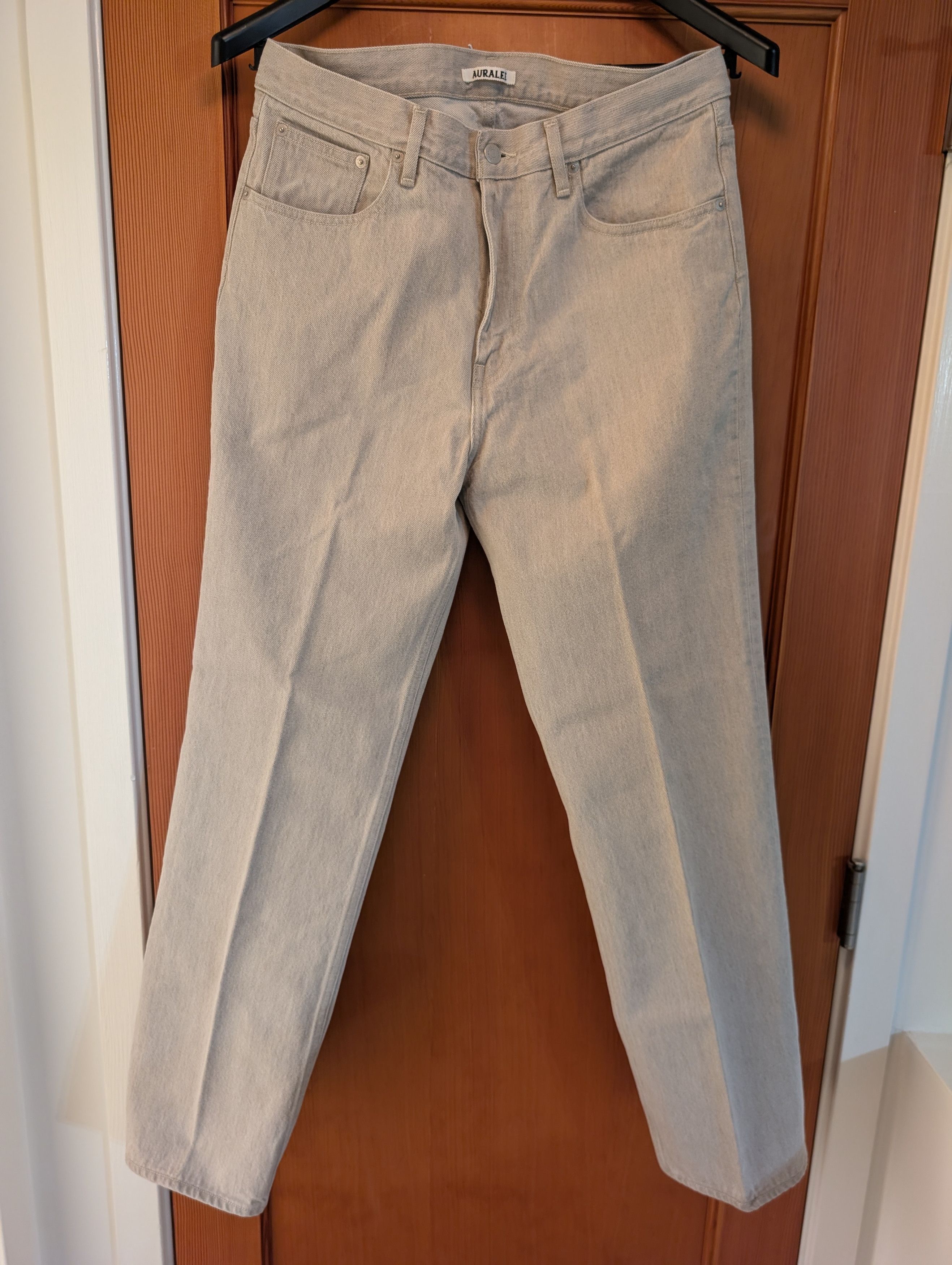 Auralee Faded Hard Twist Brown Denim 5P Pants | Grailed