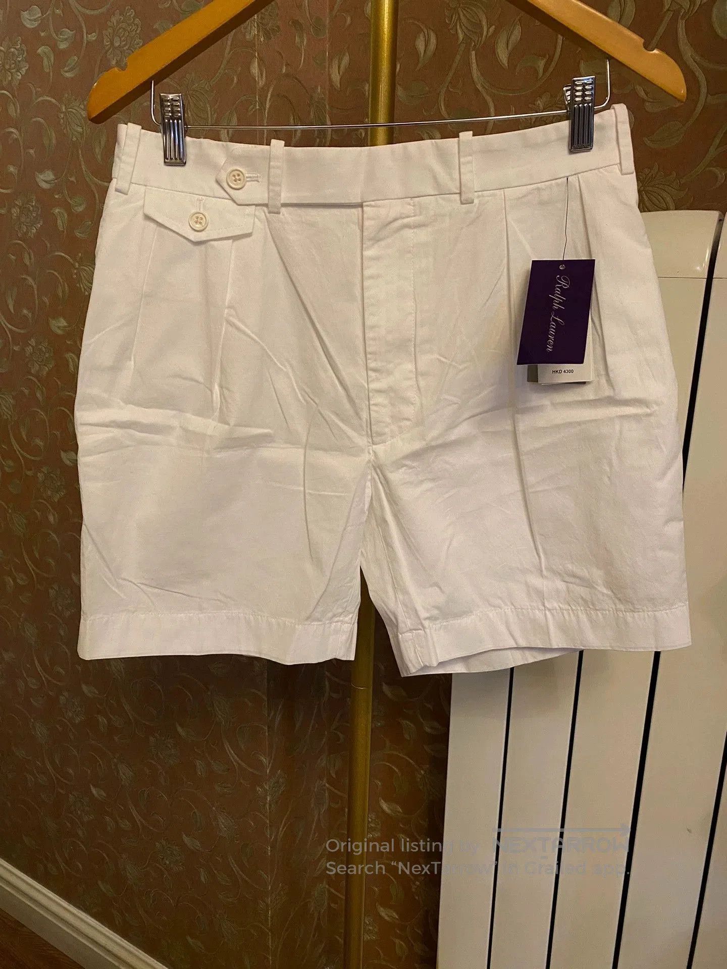 Polo Ralph Lauren White Pleated Shorts Size 32. Size US 32 / EU 48 - 1 Thumbnail
