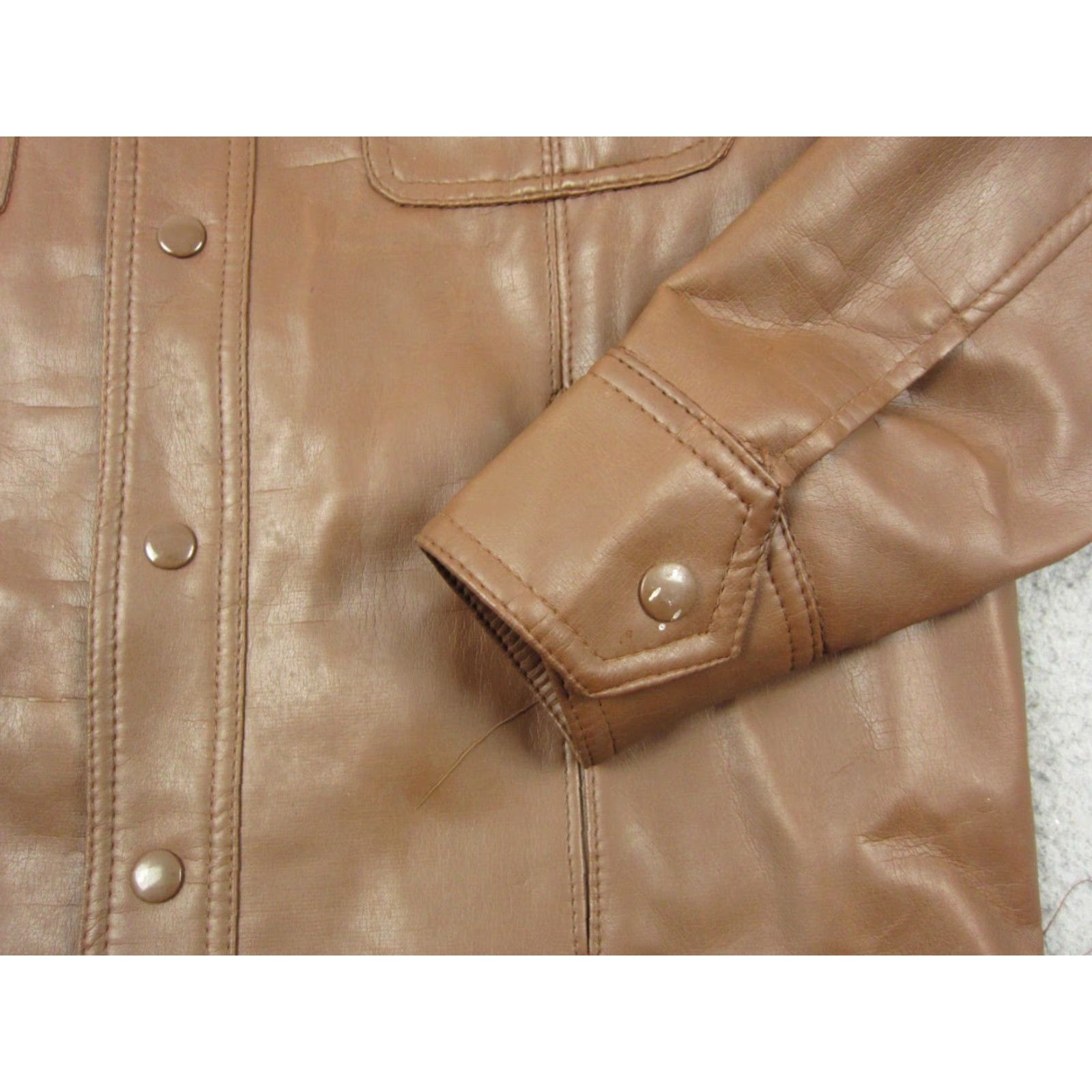 Vintage VINTAGE Young Bloods Jacket Mens M Brown 60s 70s Disco Cowboy Pleather Biker 80s 90s Western Mens Jacket Size US M / EU 48-50 / 2 - 2 Thumbnail