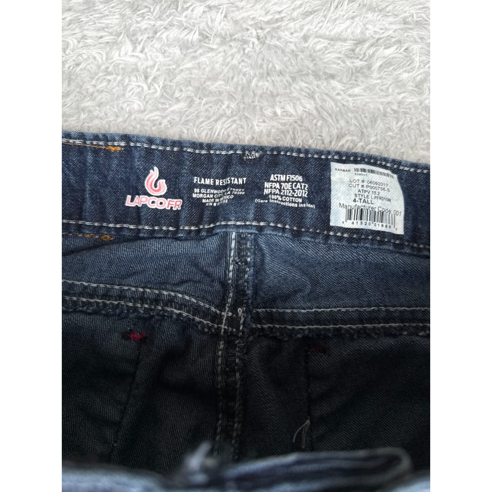 LAPCO Jeans Women Bootcut Denim 28x33 Blue Flame-Resistant Mid Rise 4 Regular 5-Pocket CAT2 Vintage No
