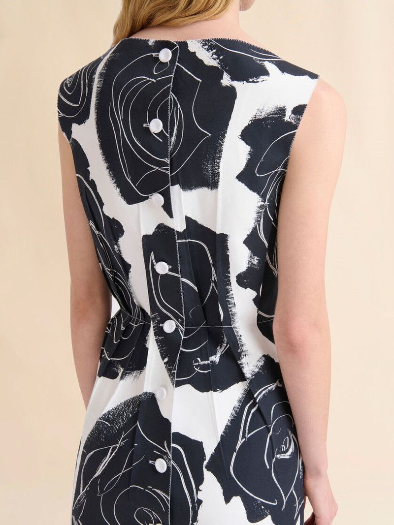 Marni o1f1d3z0326 Cybele Print Boat-Neck Dress in Multicolor Size L / US 10 / IT 46 - 5 Thumbnail