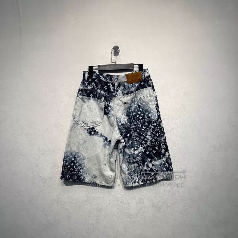 Louis Vuitton Louis Vuitton Cashew flower logo printed denim shorts Size US 34 / EU 50 - 2 Thumbnail