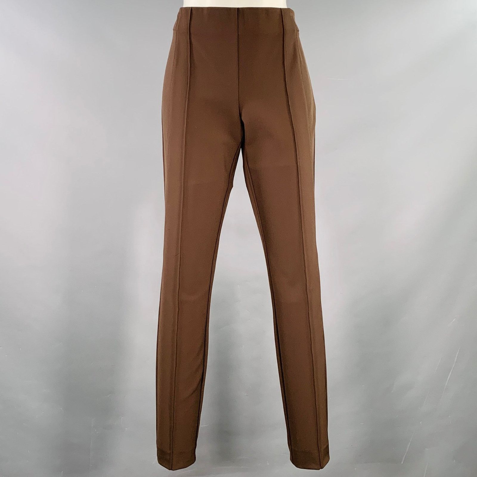 Lafayette 148 Size 4 Brown Polyamide Blend Side Zipper Dress Pants Size 27" / US 4 / IT 40 - 1 Thumbnail