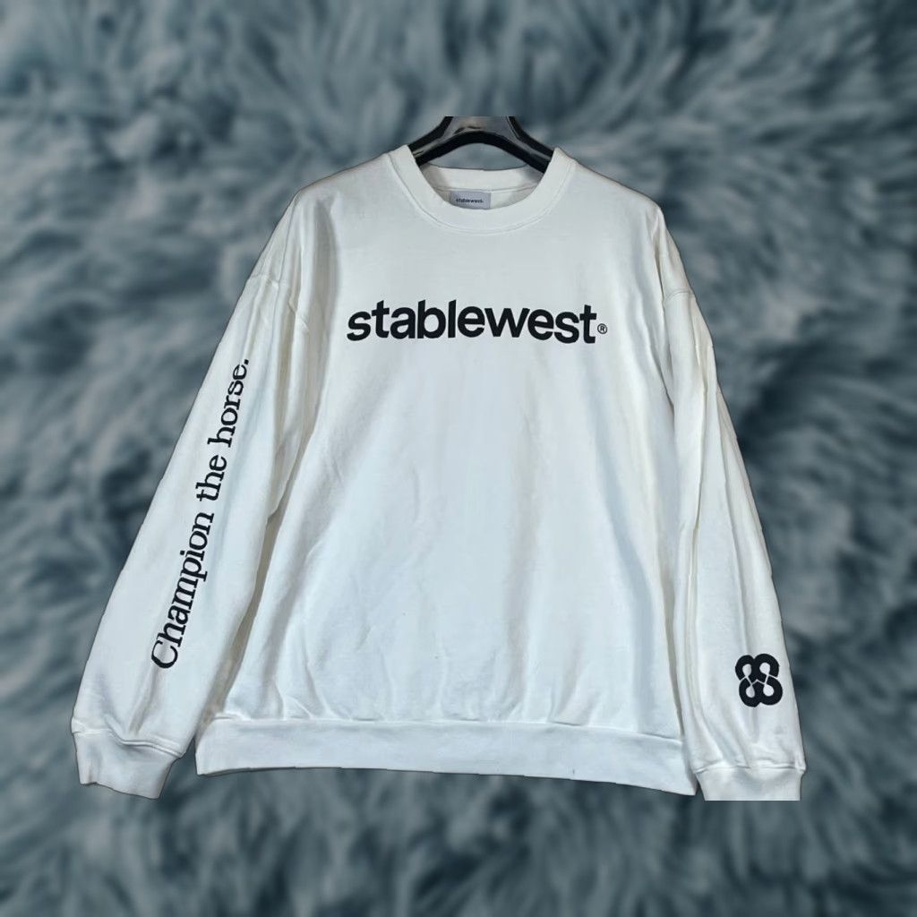 Champion Stablewest Sweatshirt Horse Equestrian White Men's XL Dream Pullover Size XL Size US XL / EU 56 / 4 - 1 Thumbnail