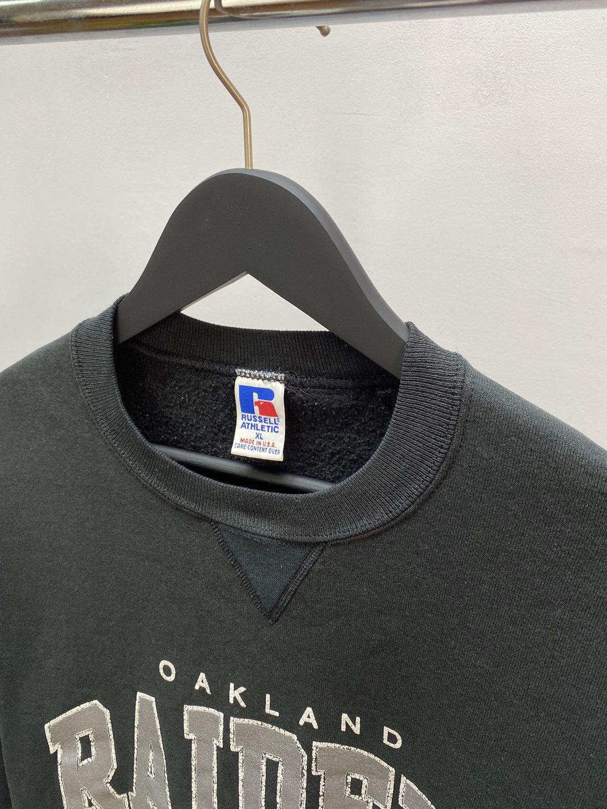 NFL × Russell Athletic × Vintage 1995 RAIDERS FOOTBALL SWEATSHIRT / MADE IN USA RUSSELL Size US XXL / EU 58 / 5 - 8 Thumbnail