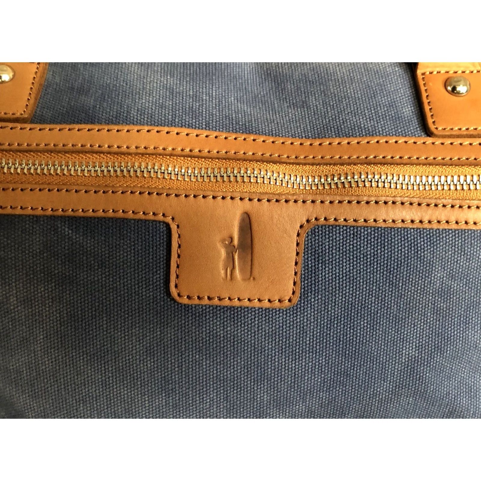 johnnie-O VINTAGE Johnnie O Wake Blue Dyed Canvas Duffle bag 198 Green? Size ONE SIZE - 2 Thumbnail