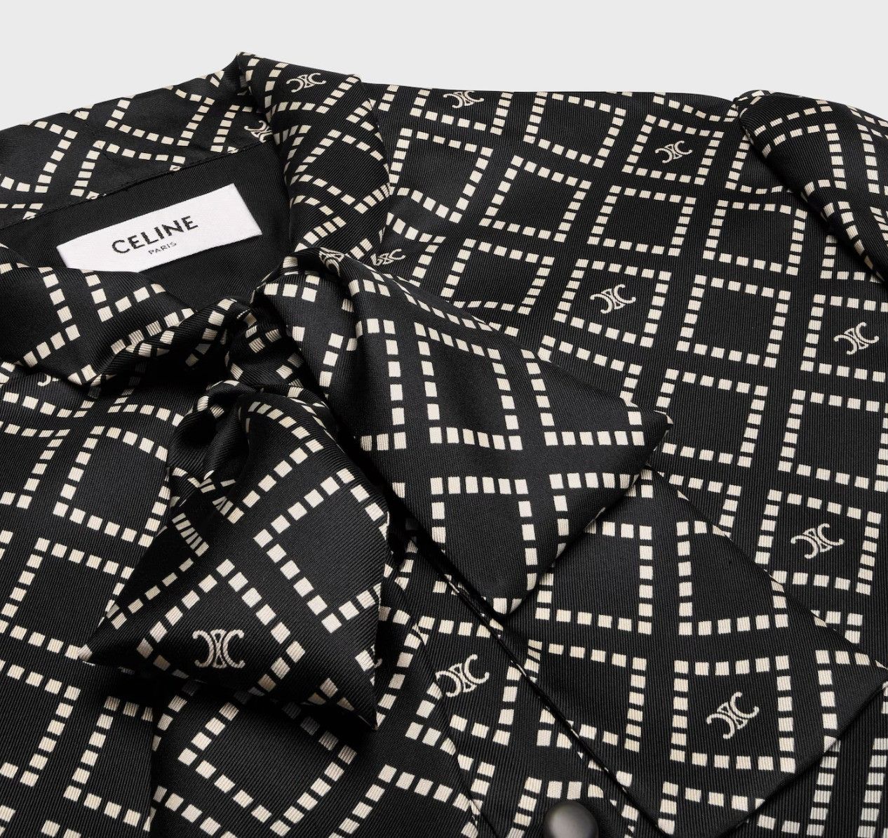 Celine o1bcso1str0126 2R95O471Z Basque Mini Dress in Black/Vanilla Size L / US 10 / IT 46 - 3 Thumbnail