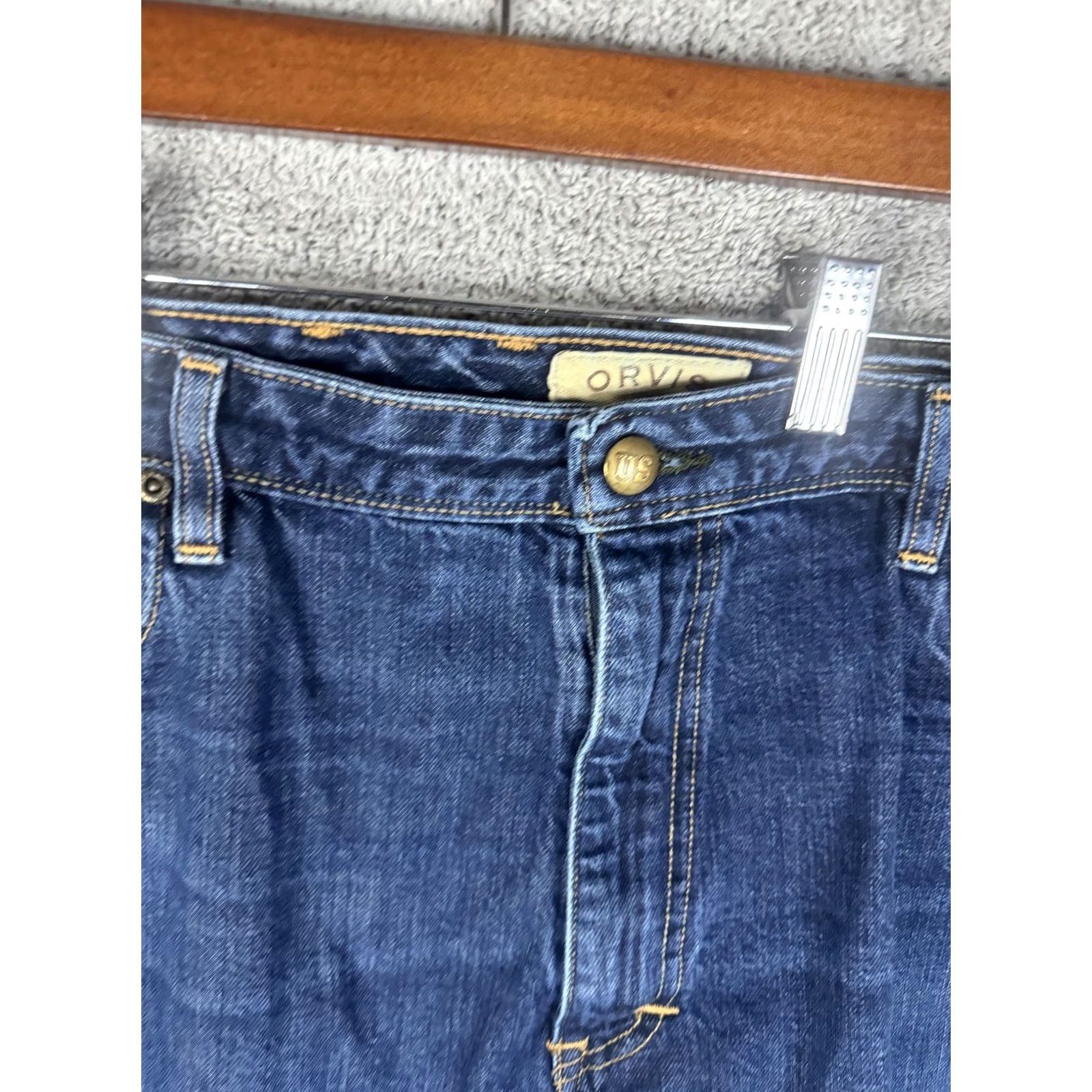 Orvis Orvis Jeans Mens 40x30 Blue American Denim Made In USA 100% Cotton Straight Leg Size US 40 / EU 56 - 4 Thumbnail
