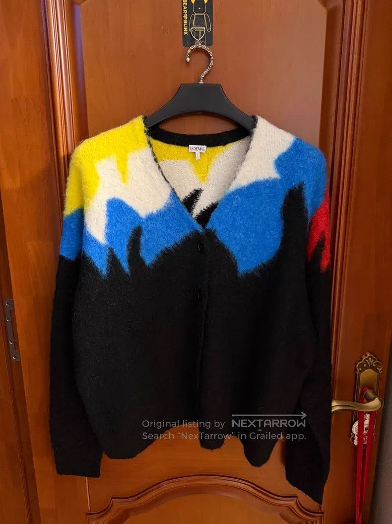 Loewe Loewe Contrast Color Logo Cardigan Size L / US 10 / IT 46 - 1 Thumbnail