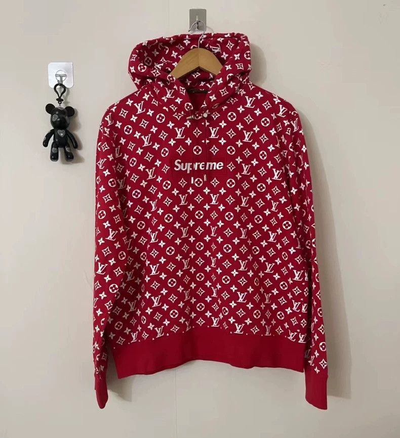 Louis Vuitton Louis Vuitton Co-branded Red Full Print Hoodie 2501-Nextarr Size US XL / EU 56 / 4 - 1 Thumbnail