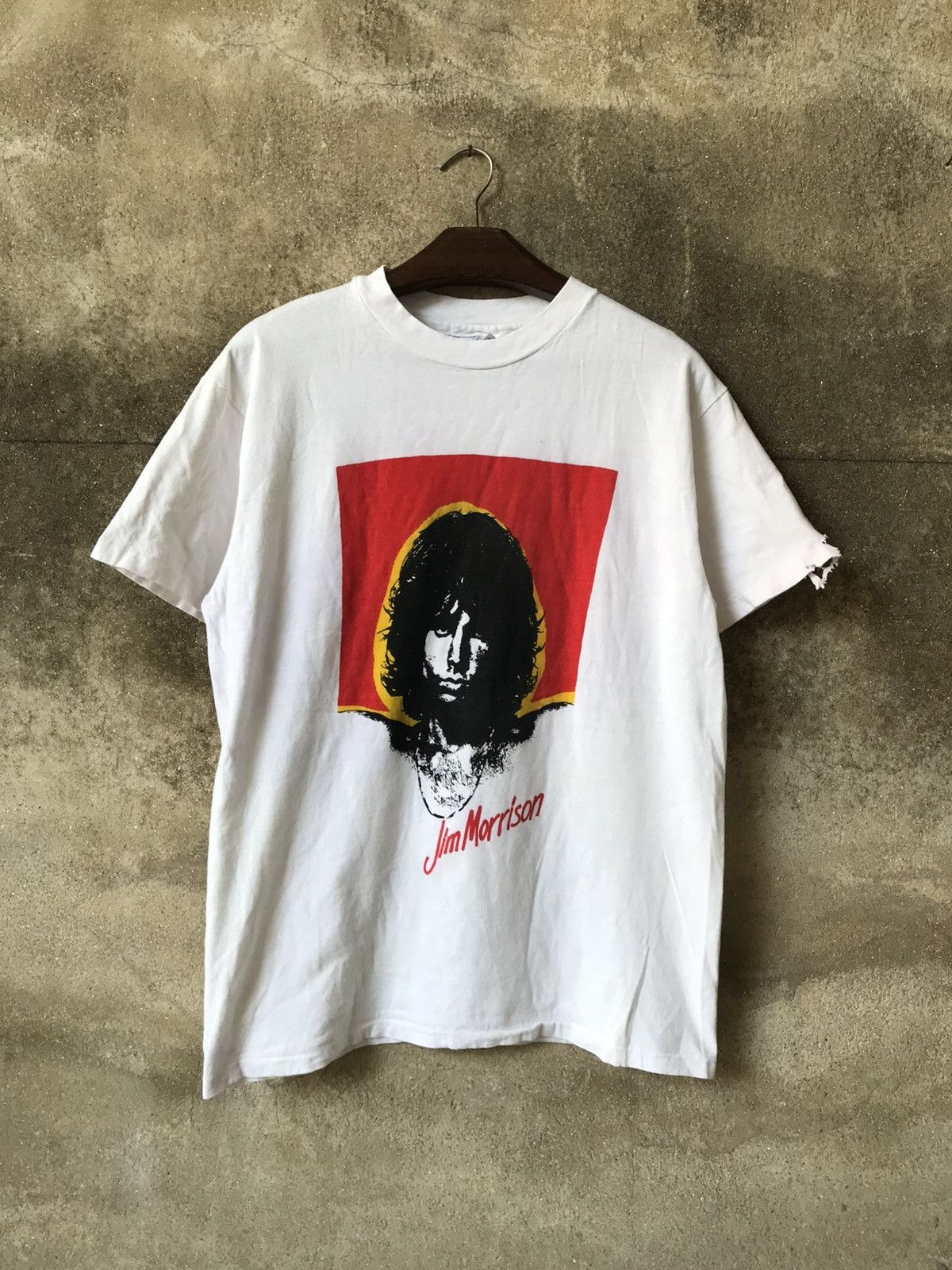 Band Tees × Vintage Vintage 80s Jim Morrison Shirt Size US L / EU 52-54 / 3 - 1 Thumbnail