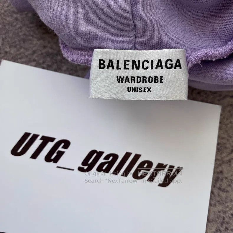 Balenciaga Balenciaga Embroidered wave Coke lavender purple hoodie Size US L / EU 52-54 / 3 - 5 Thumbnail