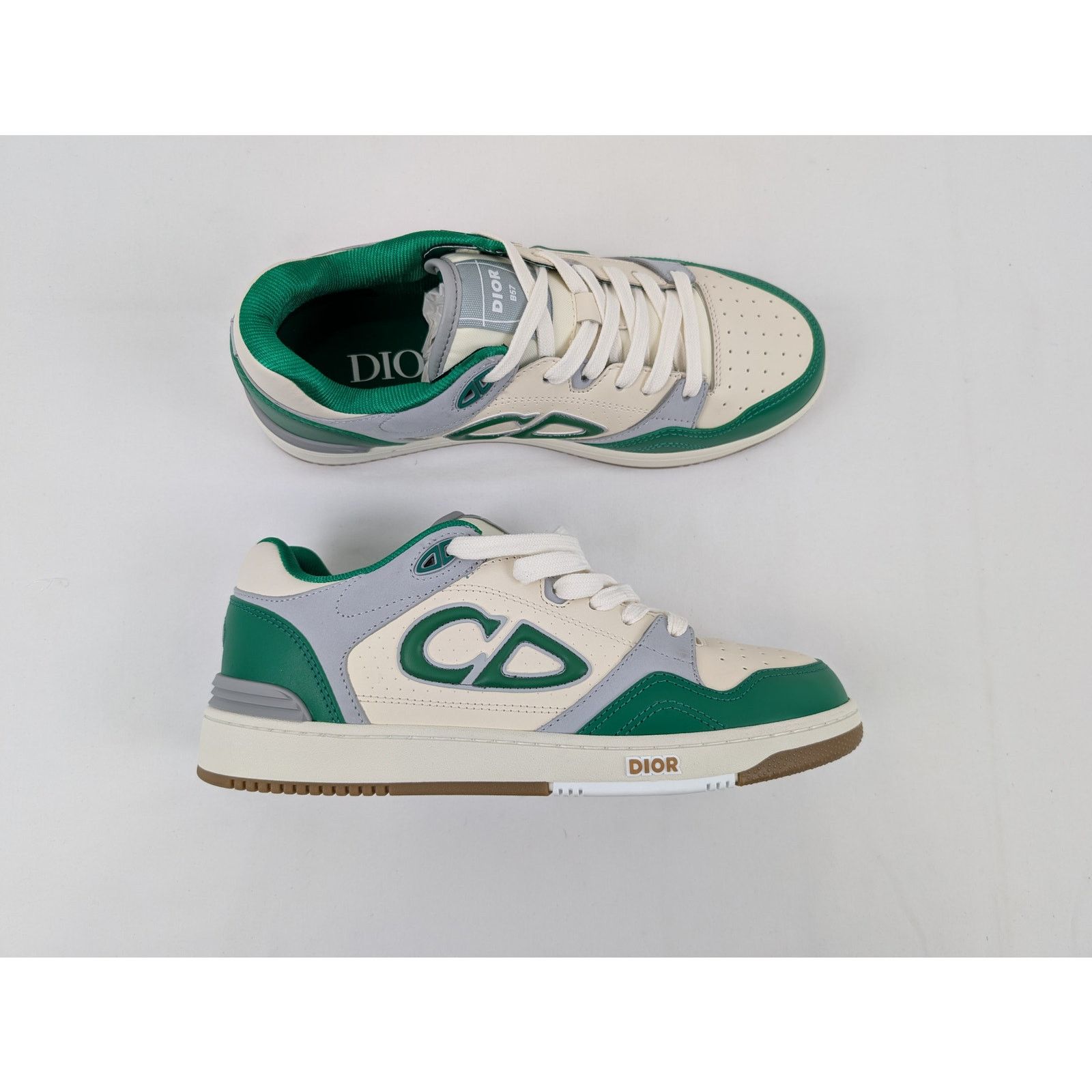 Dior o1rshd1 M-B57 LT Calf Sneakers in Grey/Green Size US 8 / EU 41 - 1 Thumbnail