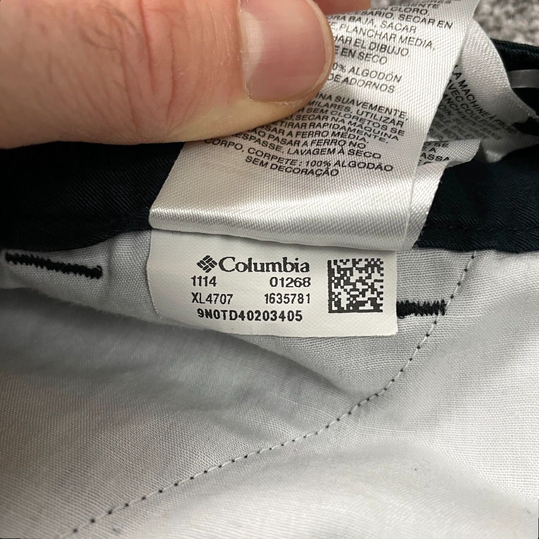 Vintage Columbia Chino Shorts Women's 14 Navy Blue Cotton Mid Rise Casual Activewear Size 36" / US 14 / IT 50 - 5 Thumbnail