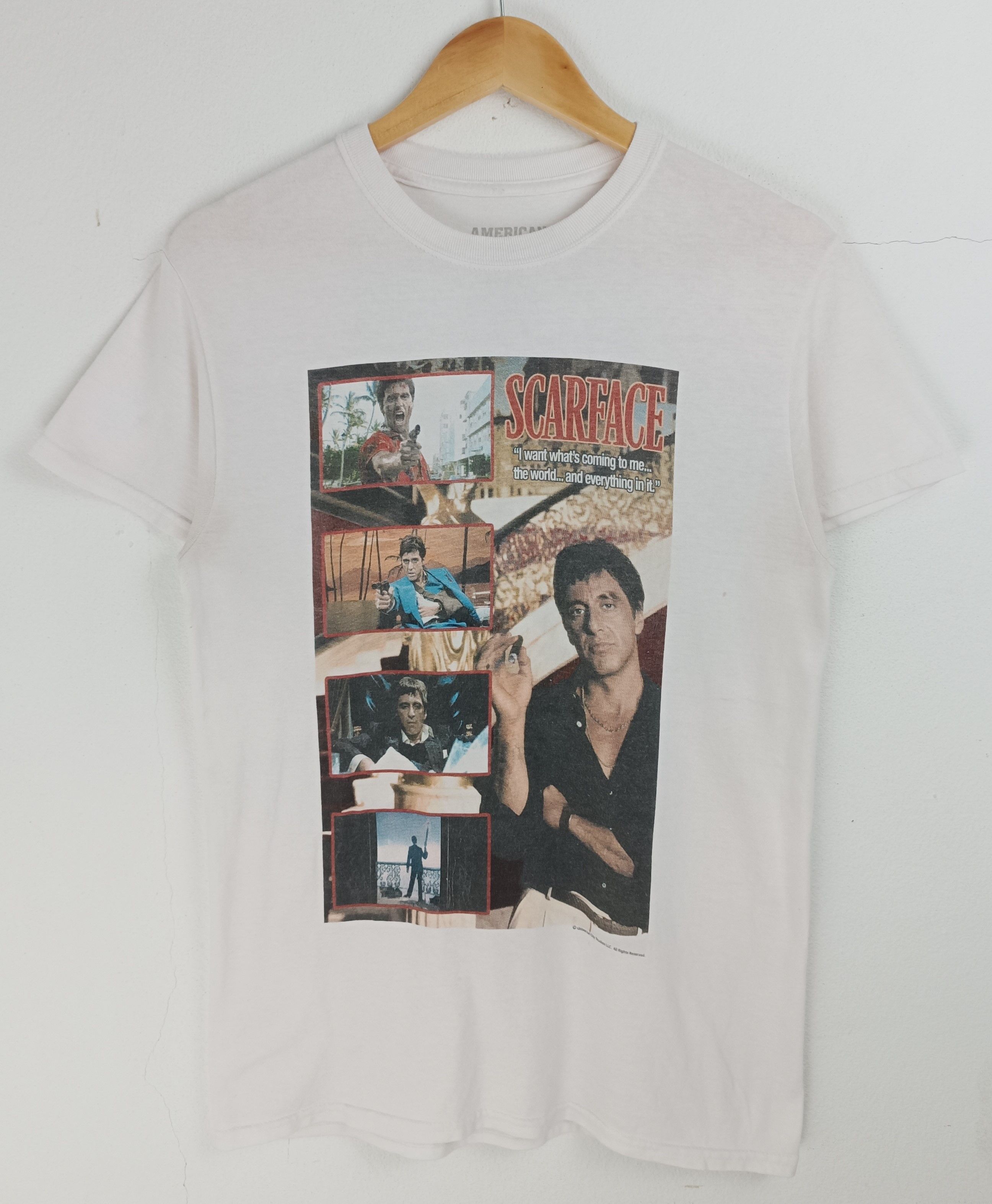 Vintage VINTAGE SCARFACE AL PACINO MAFIA GODFATHER MOVIE TEE Size US S / EU 44-46 / 1 - 3 Thumbnail
