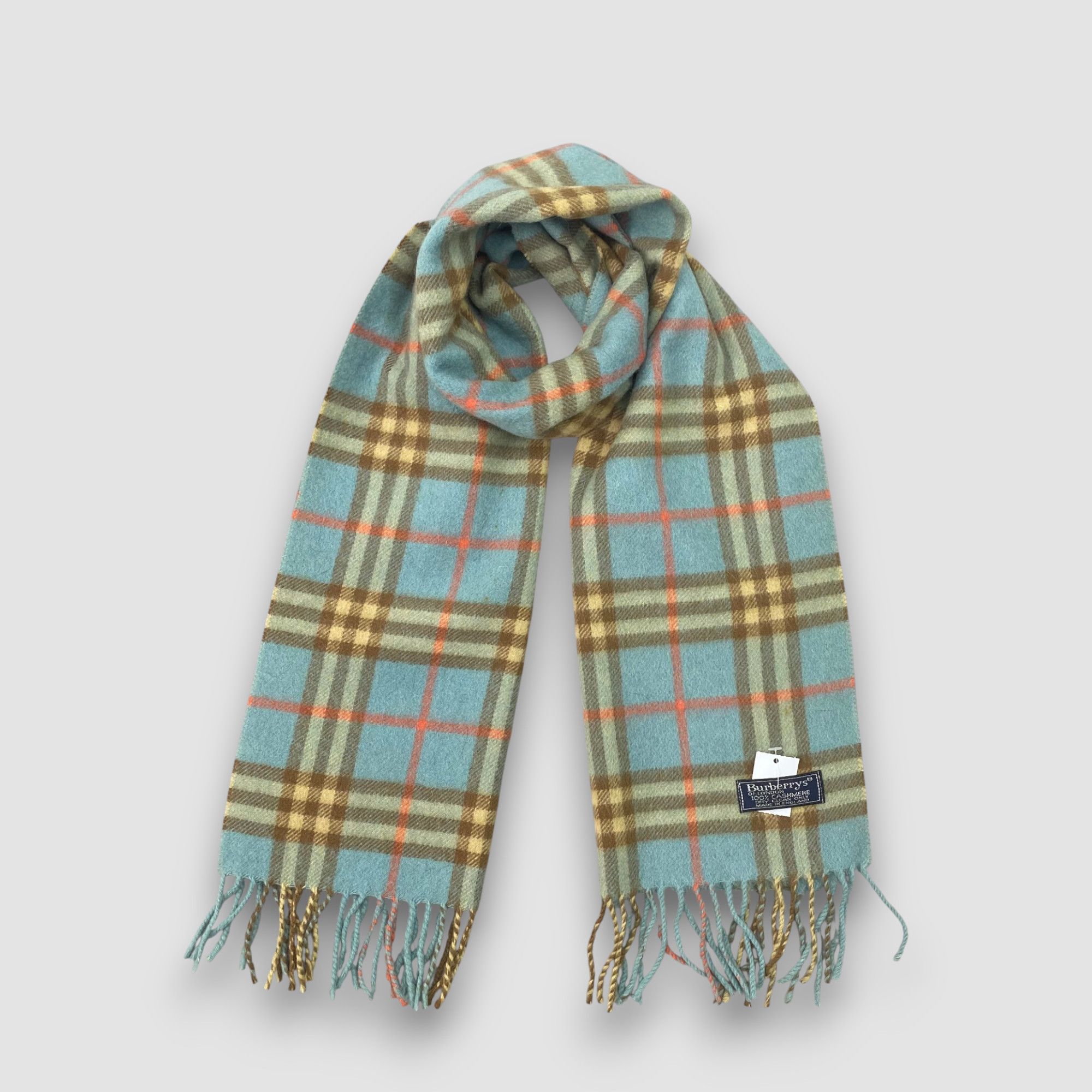 Burberry Vintage Burberry Scarf Muffler Wool Cashmere Plaid Scarves Size ONE SIZE - 1 Thumbnail