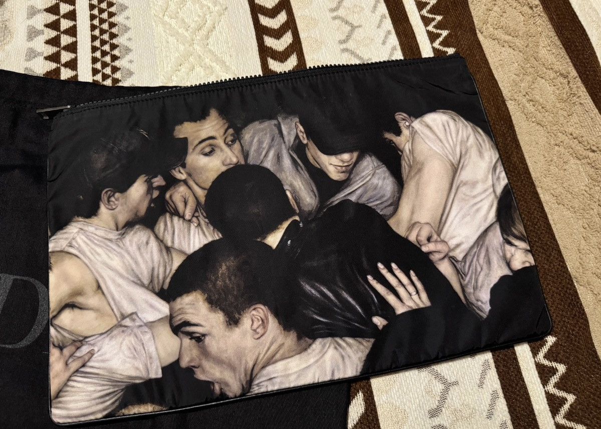 Dior Runway Dan Witz x Dior printed nylon canvas clutch bag Size ONE SIZE - 2 Thumbnail