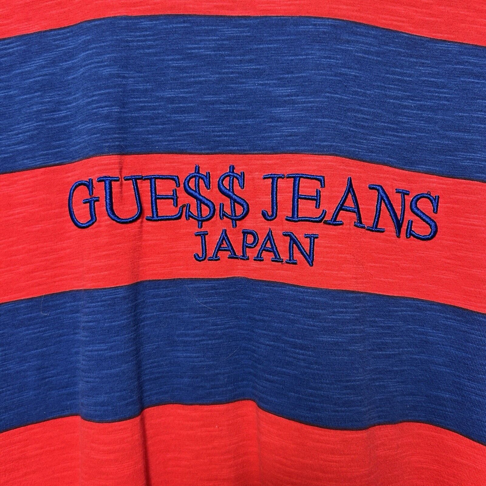 Guess Guess x A$AP Rocky Japan Edition Red Blue Stripes T-Shirt Size US L / EU 52-54 / 3 - 3 Thumbnail