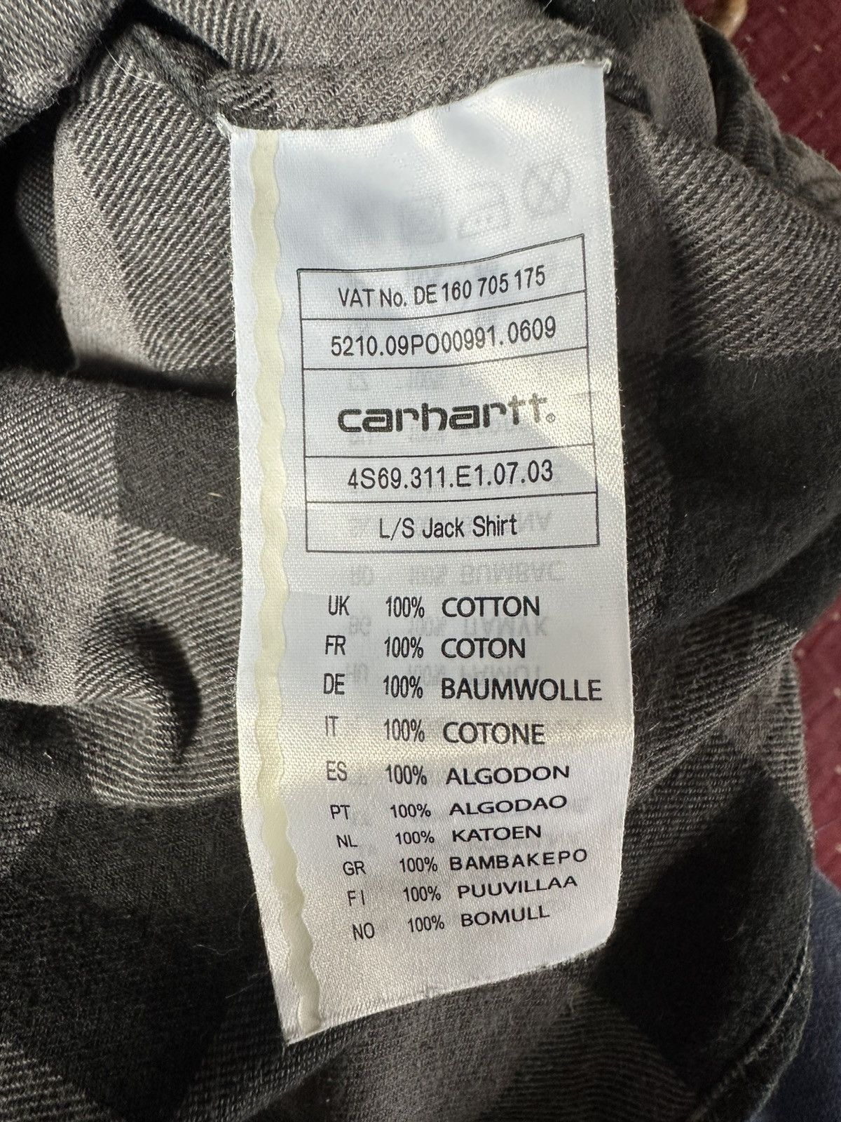 Carhartt × Vintage Vintage Carhartt L/S Jack Flannel Plaid Shirt Size US M / EU 48-50 / 2 - 8 Thumbnail
