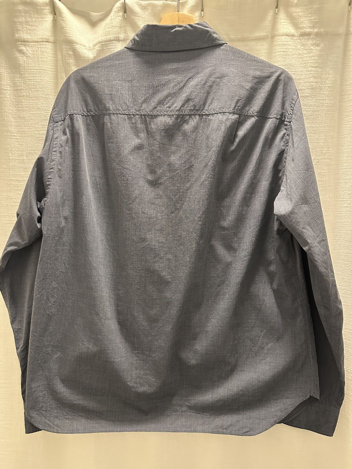 Margaret Howell Odd Pocket Shirt - End on End Cotton - Blue Size US S / EU 44-46 / 1 - 4 Thumbnail