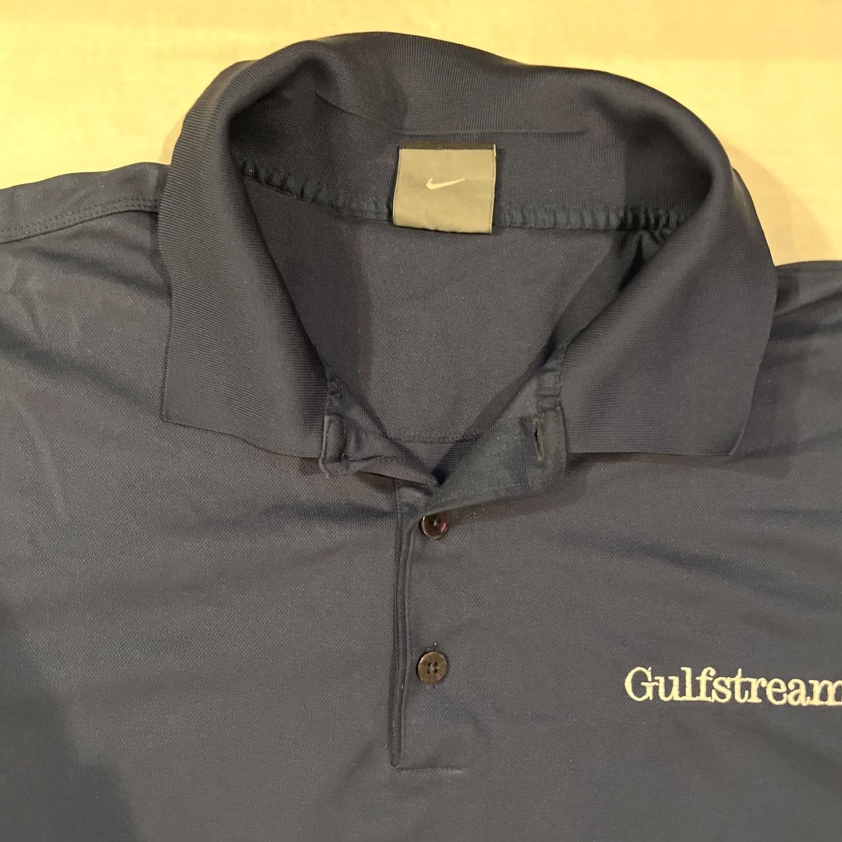 Nike Gulfstream Jets Nike Dri-Fit Polo Shirt Mens XL Dark Blue Official Vintage Nike Golf Polo Shirt Blue Size US XL / EU 56 / 4 - 2 Thumbnail